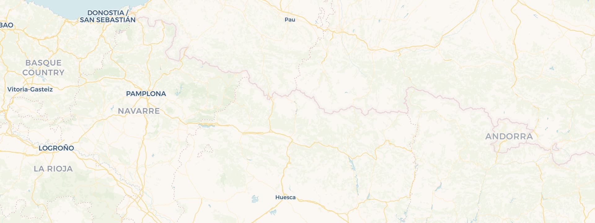 Mapa de los Pirineos